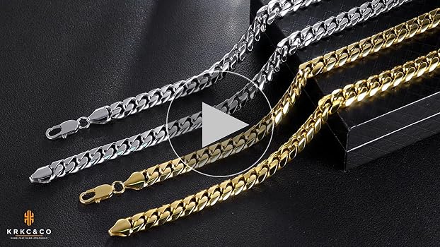 KRKC&CO ネックレス Amazon | KRKC&CO ネックレスチェーン 男女兼用 人気 喜平 2面